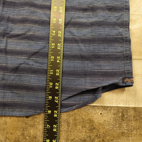 Goodman Brand polo shirt men's large navy stripes - Picture 5 of 7